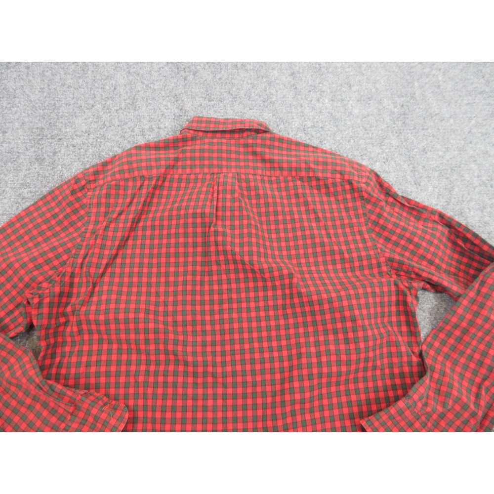 J CREW Shirt Mens L Red Check 100% Cotton Long Sleeve Button Down Classic Casual - Picture 9 of 10